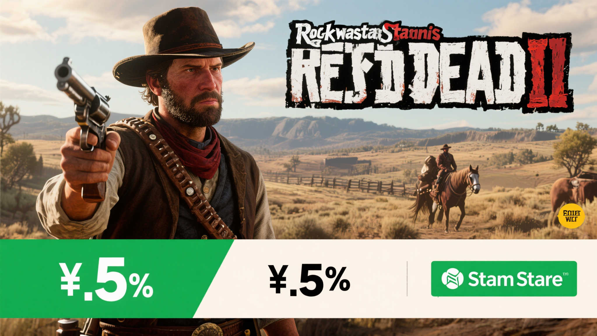 《荒野大镖客2》Steam史低折扣来袭!仅2.5折,价格低到不敢信! 《荒野大镖客2》Steam史低折扣来袭!仅2.5折,价格低到不敢信!