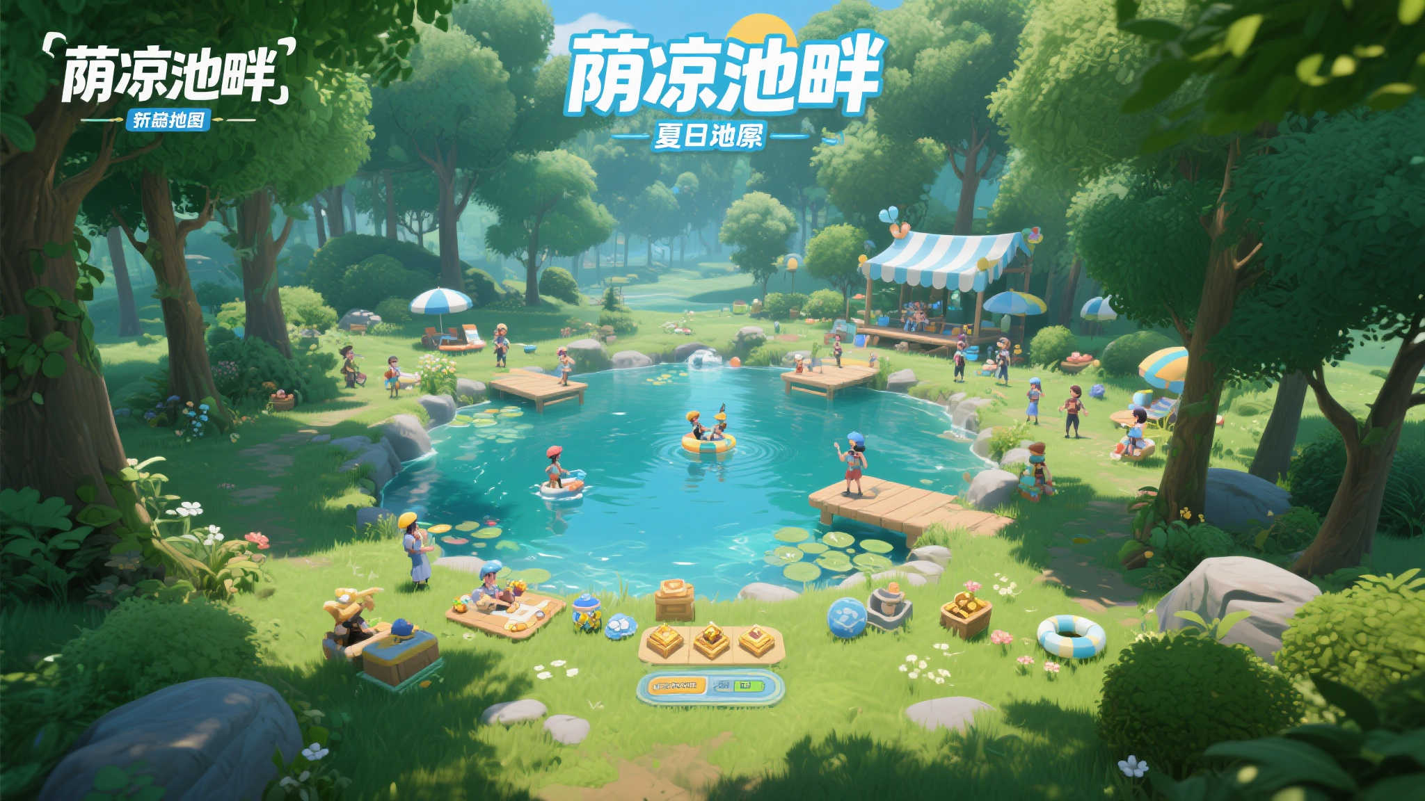 初夏新荷绽清辉，池边绿意正当时。《剑侠世界3》全新内容登场！